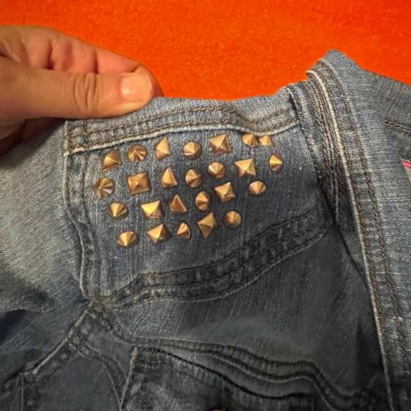 Point Zero and Nicole Benisti studded faded denim jacket EUC - Picture 9 of 11